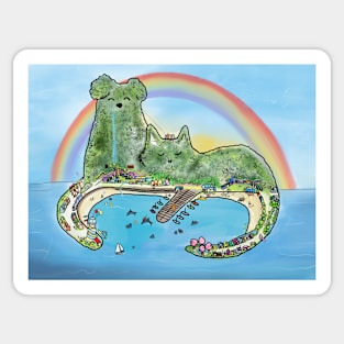 Welcome to Furriend IslandW Sticker